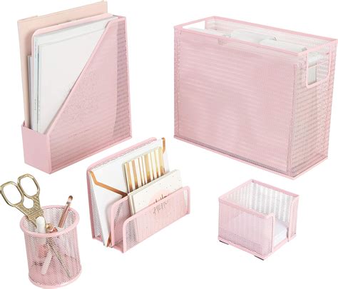 pink metal box file|pink desktop file organizer.